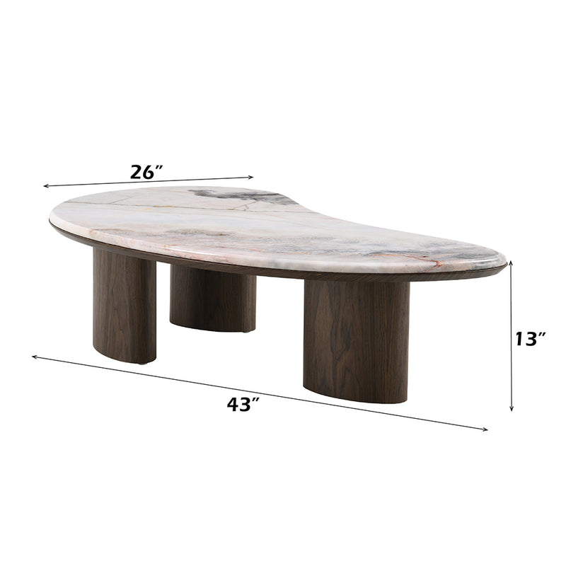 Coffee Table w/Natural Marble