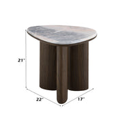 End Table w/Natural Marble