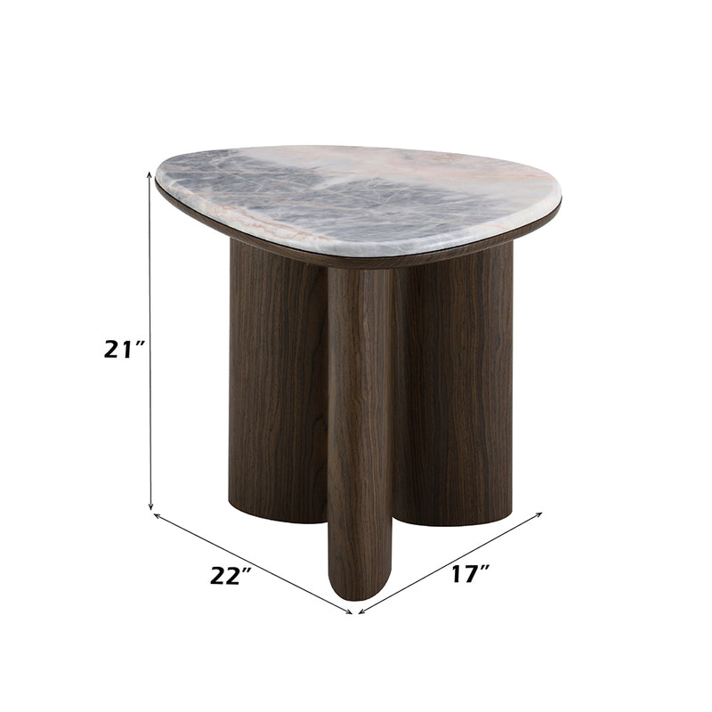 End Table w/Natural Marble