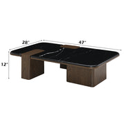 Coffee Table w/Natural Marble