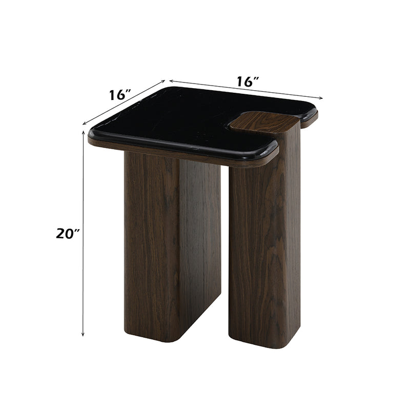 End Table w/Natural Marble