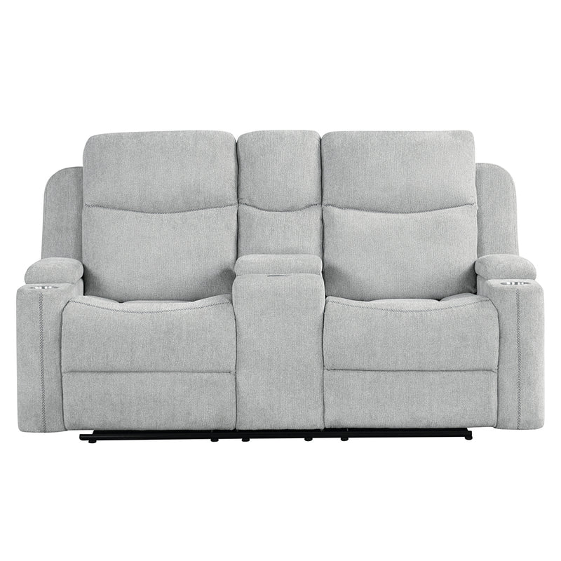 Motion Loveseat w/Console & Storage Arm
