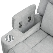 Motion Loveseat w/Console & Storage Arm