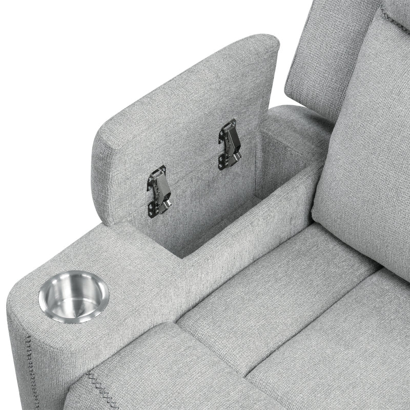 Motion Loveseat w/Console & Storage Arm