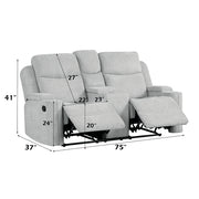 Motion Loveseat w/Console & Storage Arm