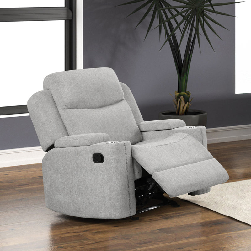 Motion Glider Recliner w/Storage Arm