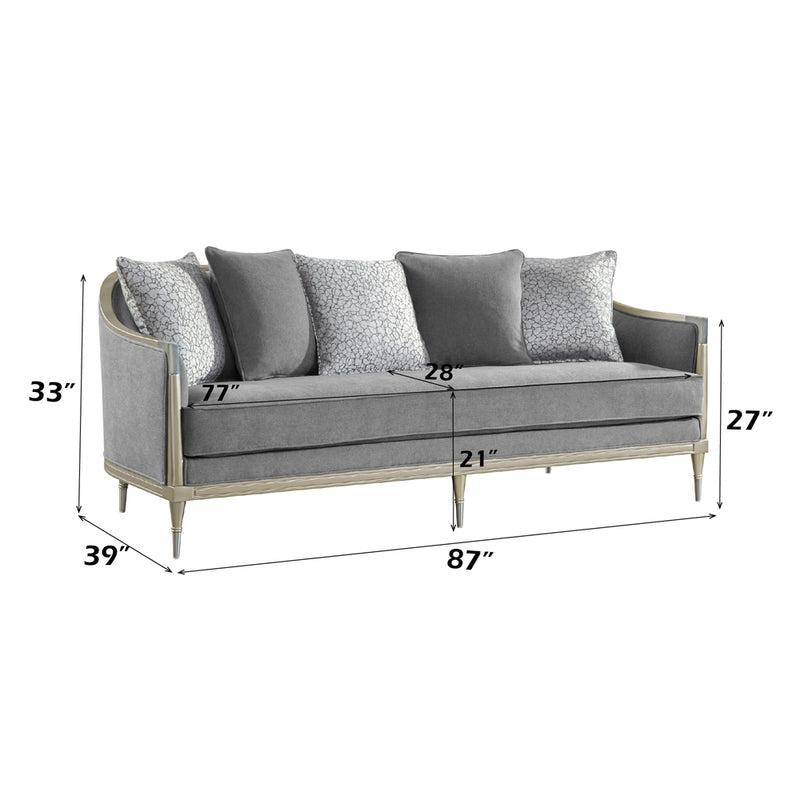 Sofa w/5 Pillows