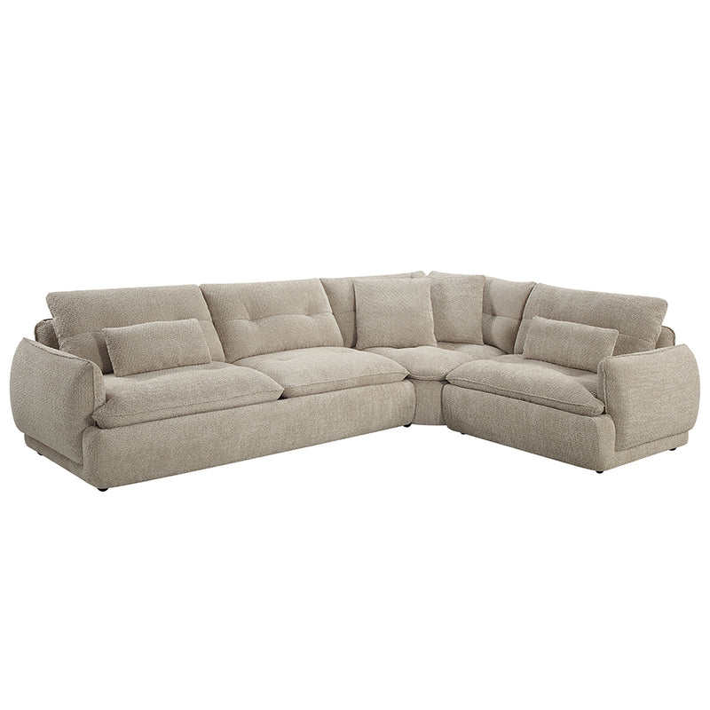 Sectional Sofa w/4 Pillows