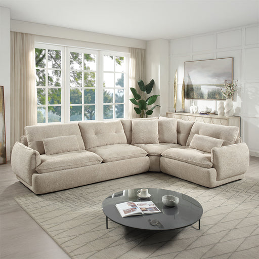 Sectional Sofa w/4 Pillows