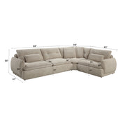 Sectional Sofa w/4 Pillows