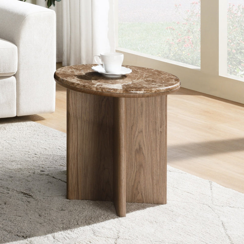 End Table w/Natural Marble
