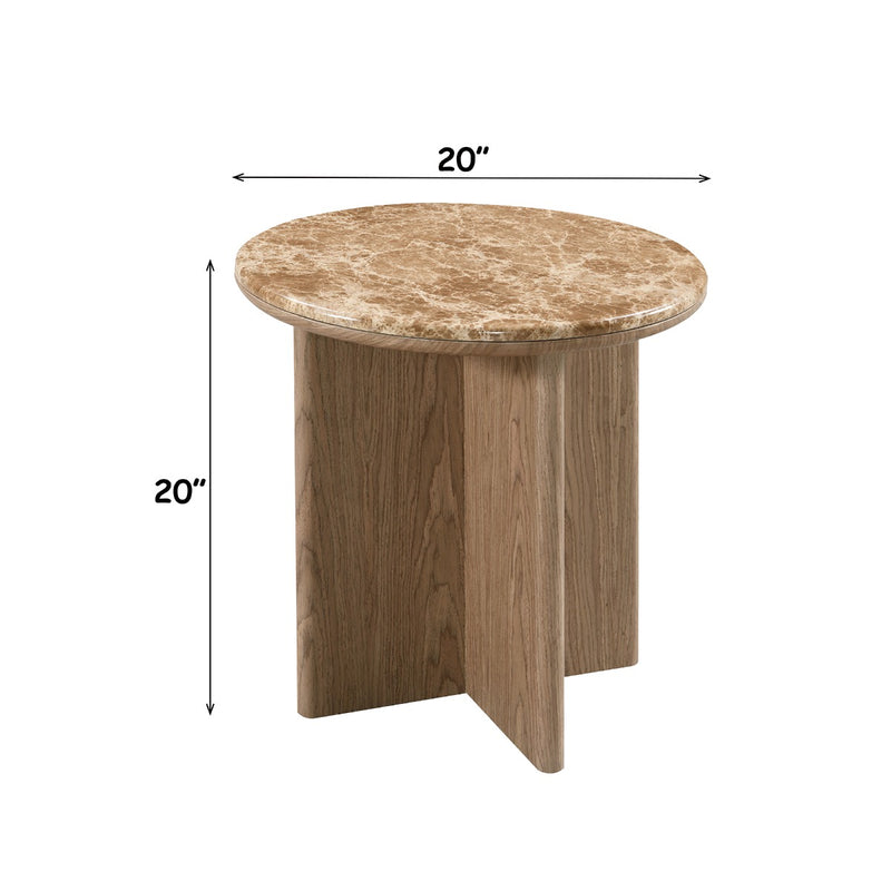 End Table w/Natural Marble