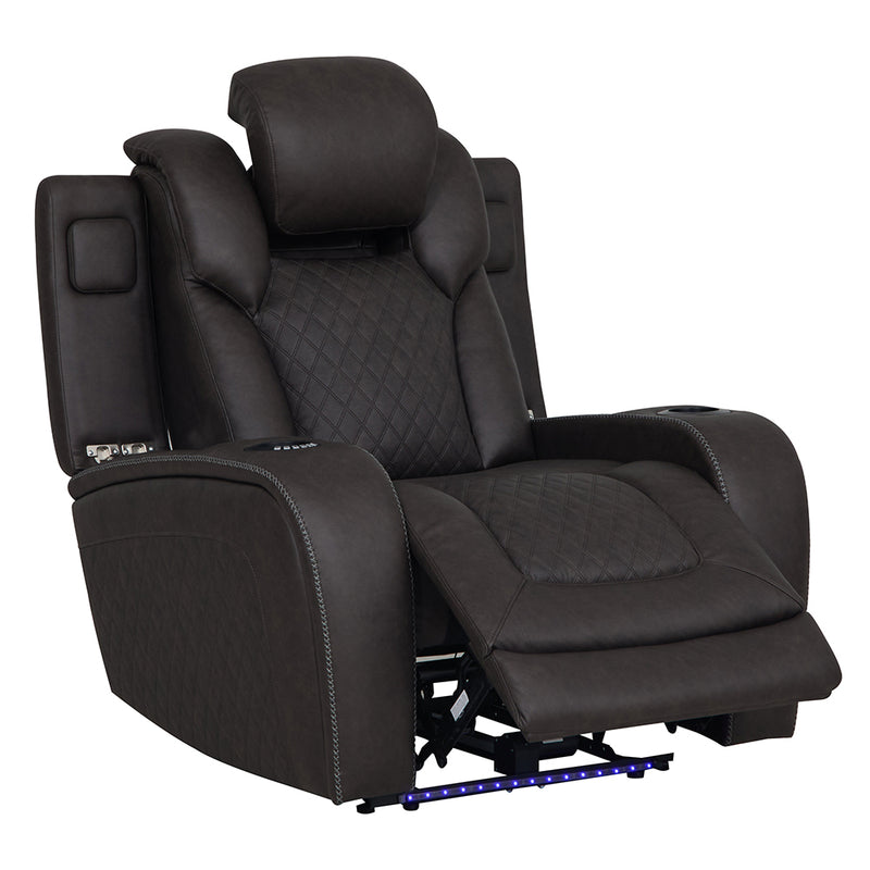 Power Motion Recliner w/Storage,USB & LED