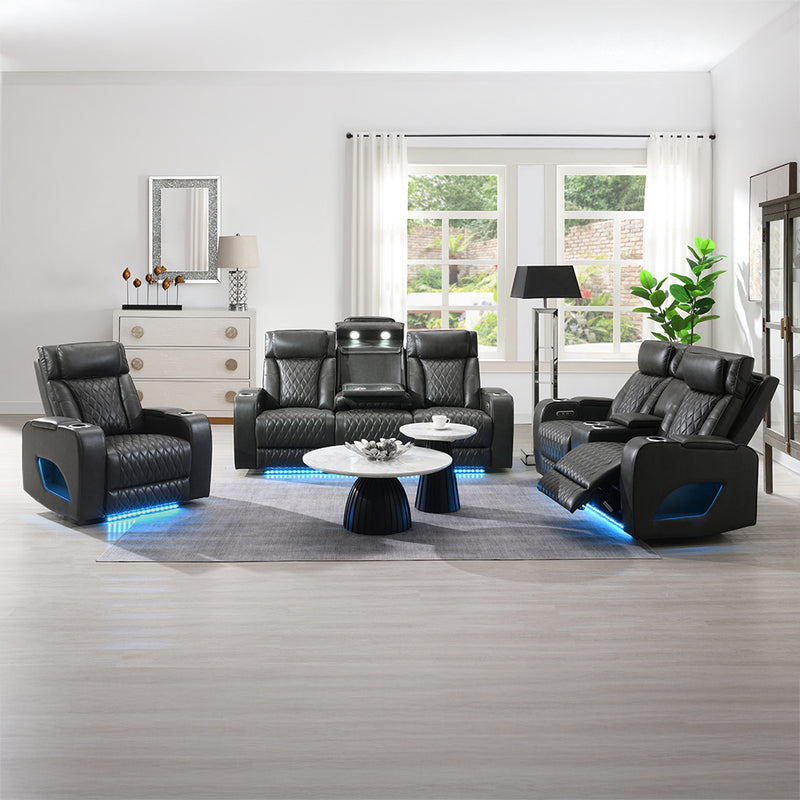 Power Motion Sofa w/Power Headrest, USB, Wireless Chaeger, LED & Reading Light