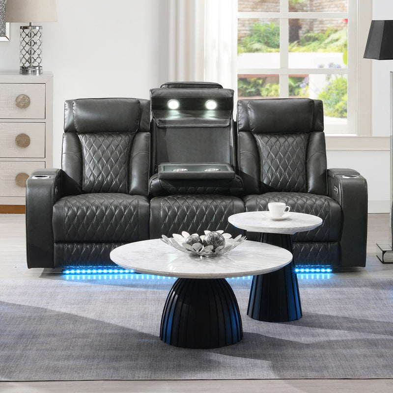 Power Motion Sofa w/Power Headrest, USB, Wireless Chaeger, LED & Reading Light