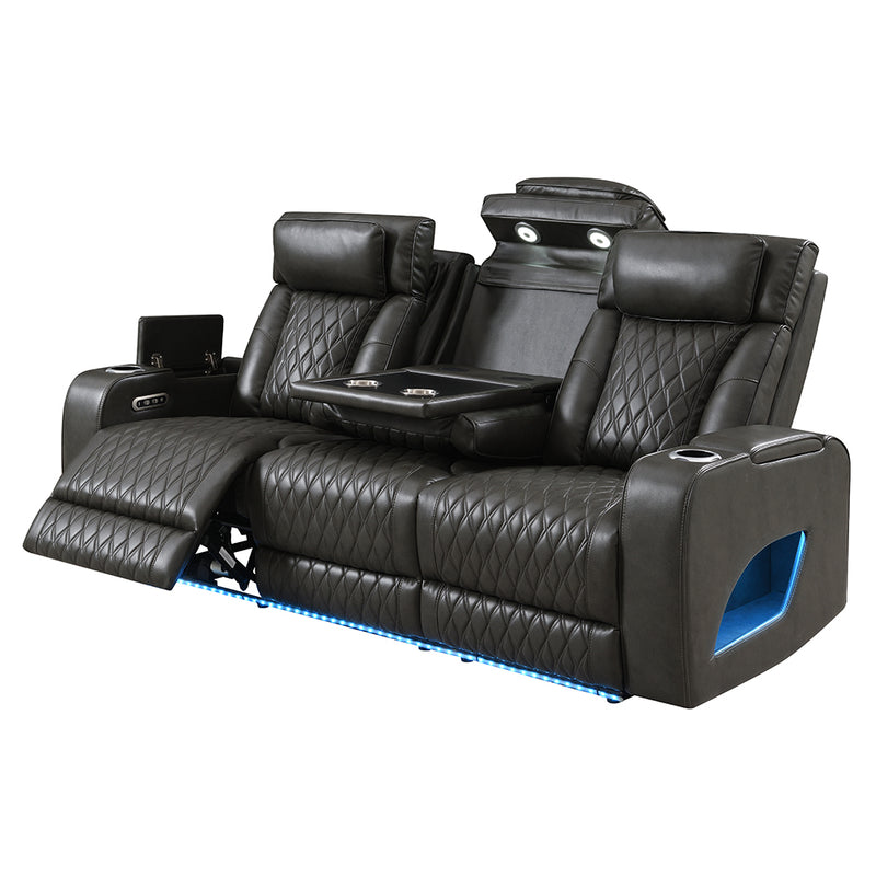 Power Motion Sofa w/Power Headrest, USB, Wireless Chaeger, LED & Reading Light