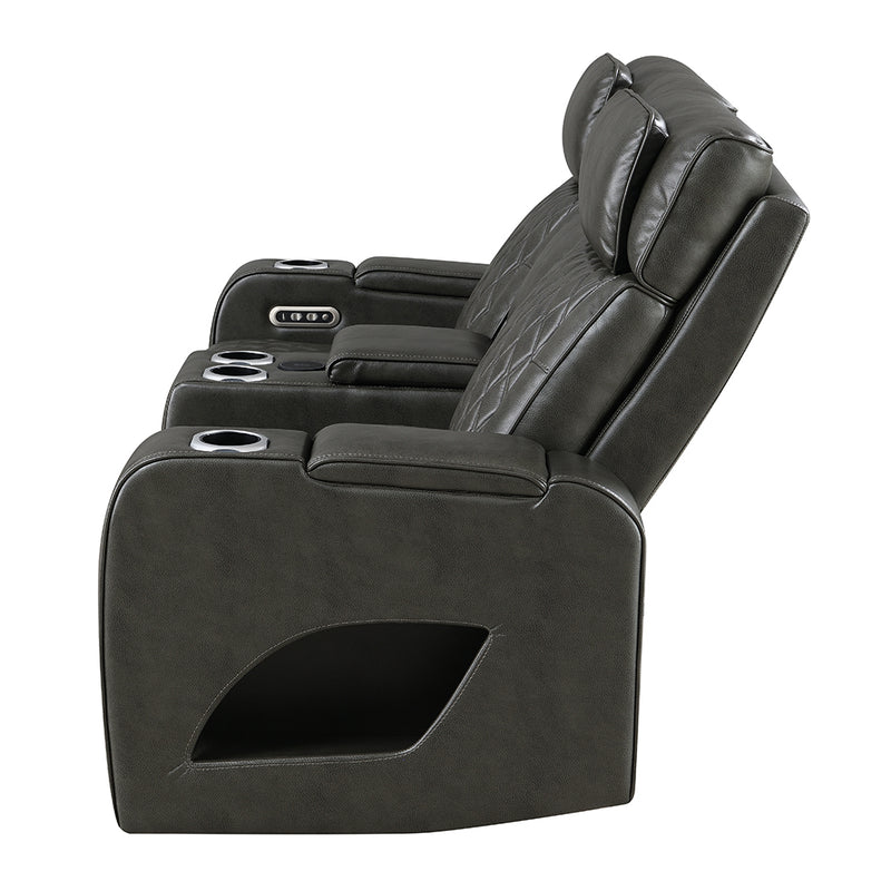 Power Motion Loveseat w/Console , Speaker, USB, Wireless Chaeger & LED