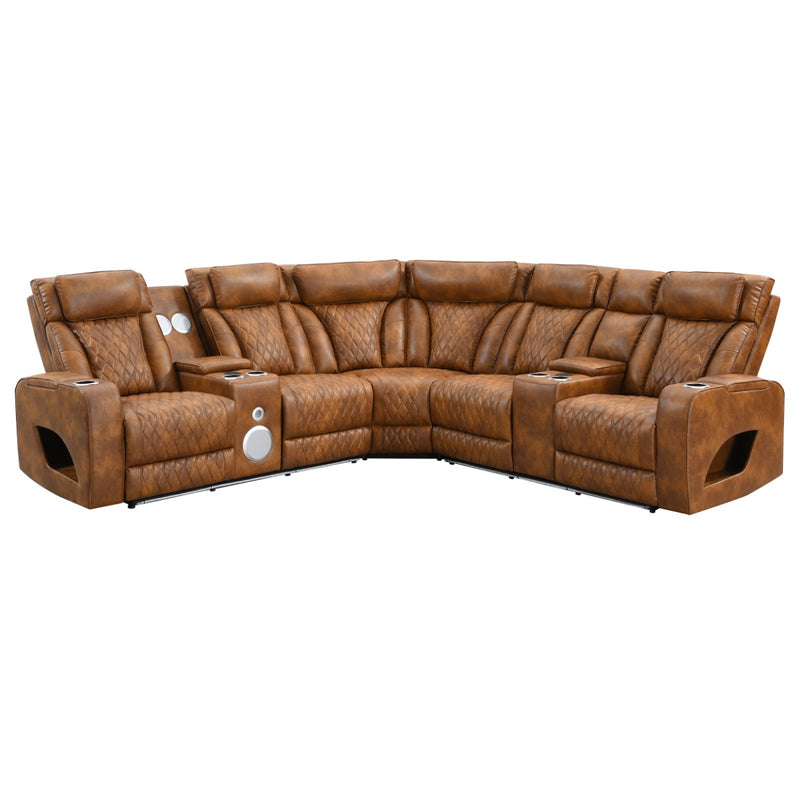 Power Motion Sectional Sofa Set w/Power Headrest, Massage & LED