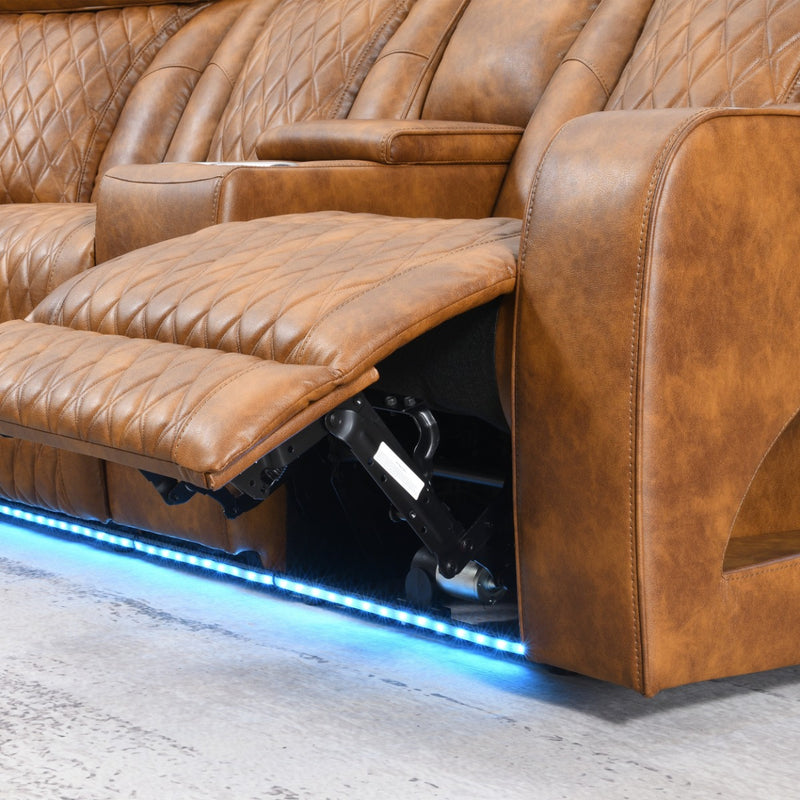 Power Motion Sectional Sofa Set w/Power Headrest, Massage & LED