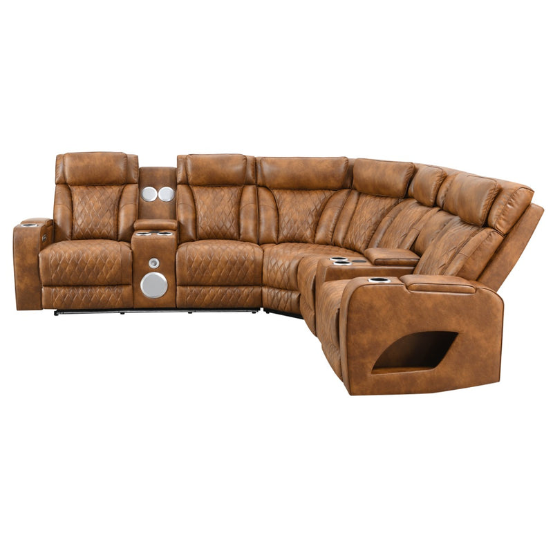 Power Motion Sectional Sofa Set w/Power Headrest, Massage & LED