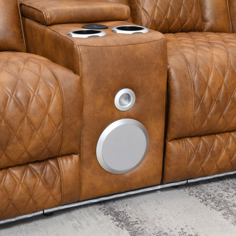 Power Motion Sectional Sofa Set w/Power Headrest, Massage & LED