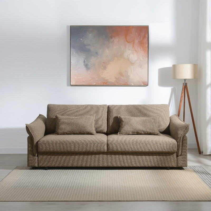 Sofa w/Sleeper, 2 Pillows & Storage